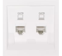 Розетка 2-ая компьютерная Lezard ESTET белая с модулем CAT6 745-0288-142