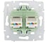 Розетка Lezard ESTET 2-ая компьютерная белая с модулем CAT6 (10шт/120шт) 745-0288-142 3