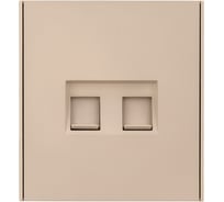 Розетка двойная компьютерная KRANZ RJ45 STRONG категория 6 с/у шелк KR-78-0725-8