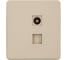 Розетка KRANZ ROUND компьютерная RJ45 кат6 + TV с/у шелк KR-78-0722-7 1