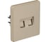 Розетка двойная компьютерная KRANZ RJ45 ROUND категория 6 с/у шелк KR-78-0725-7 5
