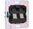Розетка двойная компьютерная KRANZ RJ45 ROUND категория 6 с/у шелк KR-78-0725-7 6