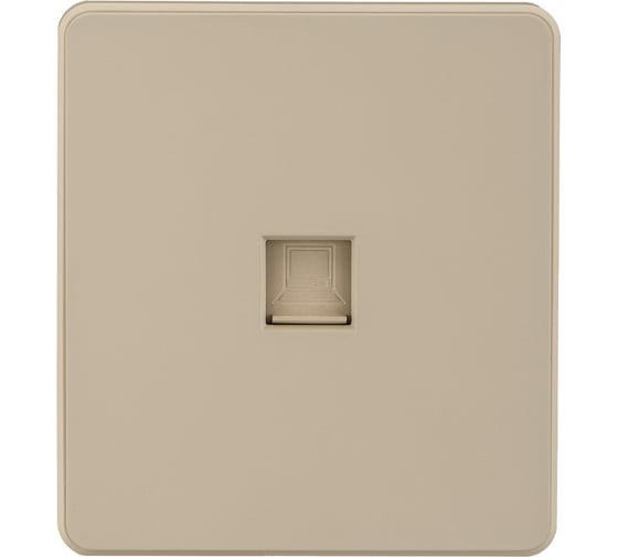 Розетка KRANZ ROUND компьютерная RJ45 кат6 с/у шелк KR-78-0724-7