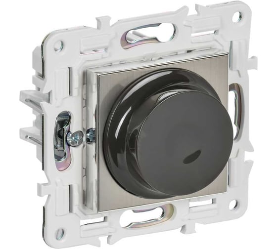 Светорегулятор поворотный IEK SKANDY 600Вт SK-D01N металл, никель SK-D41-0600-K50