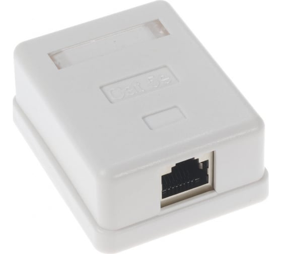 Экранированная компьютерная розетка на 1 порт RJ-45, 8p8c, TWIST cat. 5e, на плате, J-8P8C-C5е-SH-1P-TWCS