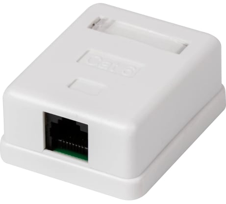 Компьютерная розетка на 1 порт RJ-45, 8p8c, Retic cat. 6, на плате, J-8P8C-C6-1P-TWCS