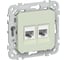 Розетка IEK FLITE 2-местная, компьютерная, RJ45, категория 5Е, UTP РК5е-2-0-ФлП панг FI-K22-1-K92 1