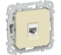 Розетка IEK FLITE компьютерная, RJ45, категория 5Е, UTP РК5е-1-0-ФлН навахо FI-K12-1-K87