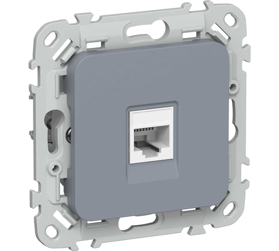 Розетка IEK FLITE компьютерная, RJ45, категория 5Е, UTP РК5е-1-0-ФлМ маренго FI-K12-1-K35