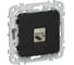 Розетка IEK FLITE компьютерная, RJ45, категория 6, STP РК6-1-1-ФлЧ черный FI-K11-2-K02 1