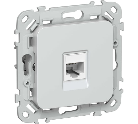 Розетка IEK FLITE компьютерная, RJ45, категория 6, UTP РК6-1-0-ФлЖ жемчуг FI-K12-2-K36