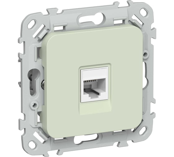 Розетка IEK FLITE компьютерная, RJ45, категория 6, UTP РК6-1-0-ФлП панг FI-K12-2-K92