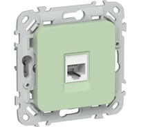 Розетка IEK FLITE компьютерная, RJ45, категория 6, UTP РК6-1-0-ФлФ фисташковый FI-K12-2-K93