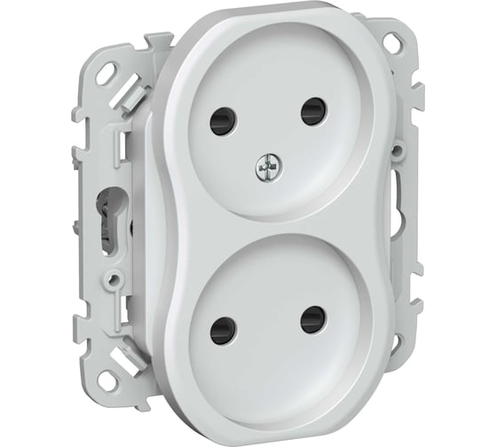 Розетка IEK FLITE 2-местная, без заземления, с защитными шторками, 10А РСш02-0-ФлЖ жемчуг FI-R23-10-K36