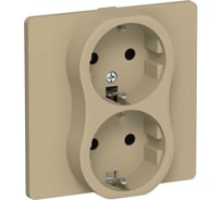 Розетка IEK FLITE 2-местная, с заземлением, без защитных шторок, 16А РС12-0-К-ФлХ хаки FI-R21C-16-K59