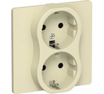 Розетка IEK FLITE 2-местная, с заземлением, без защитных шторок, 16А РС12-0-К-ФлН навахо FI-R21C-16-K87