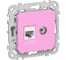Розетка IEK FLITE 2-местная, RJ45/TV, категория 5Е, UTP РКТВ5е-2-0-ФлПр пурпурный FI-AK22-1-K99 1