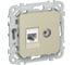 Розетка IEK FLITE 2-местная, RJ45/TV, категория 6, UTP РКТВ6-2-0-ФлШ шампань FI-AK22-2-K37 1