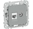 Розетка IEK FLITE 2-местная, RJ45/TV, категория 6, UTP РКТВ6-2-0-ФлС серый FI-AK22-2-K03 1
