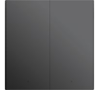 Графитовый беспроводной выключатель AQARA H1 (двуклавишный) WRS-R02_graphite