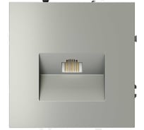 Розетка компьютерная встраиваемая Voltum S70 RJ45 кат.6, сталь VLS060105