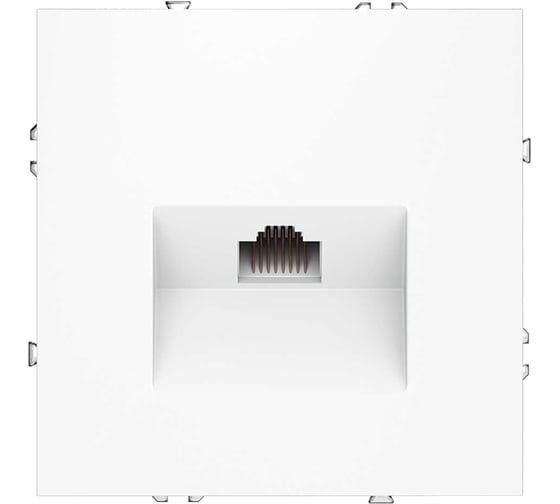 Розетка компьютерная встраиваемая Voltum S70 RJ45 кат.6, белый матовый VLS060102