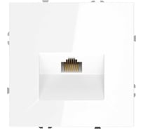 Розетка компьютерная встраиваемая Voltum S70 RJ45 кат.6, белый глянцевый VLS060101