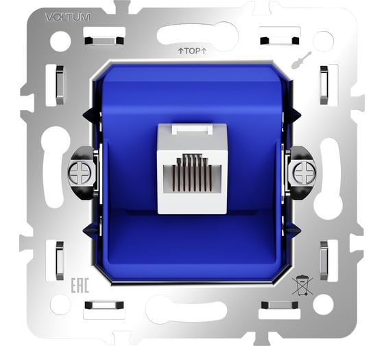 Механизм компьютерной розетки Voltum S70 RJ45 кат.6 VLS0601M
