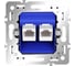 Механизм компьютерной розетки двойной Voltum S70 RJ45+RJ45 кат.6 VLS0602M 1