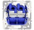 Механизм компьютерной розетки двойной Voltum S70 RJ45+RJ45 кат.6 VLS0602M 3