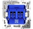 Розетка акустическая встраиваемая Voltum S70 4-местная, сталь VLS060305ё 3