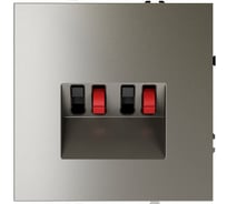 Розетка акустическая встраиваемая Voltum S70 4-местная, шелк VLS060304