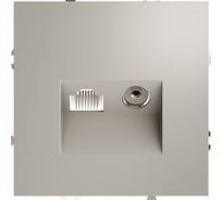 Розетка телевизионная встраиваемая Voltum S70 TV+RJ45 кат. 6, кашемир VLS060703