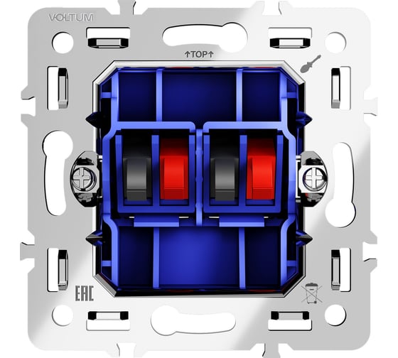 Механизм розетки акустической 4-местной Voltum S70 VLS0603M