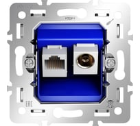 Механизм розетки Voltum TV+RJ45 кат. 6, S70 VLS0607M