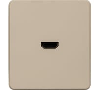 Розетка HDMI KRANZ ROUND скрытая установка шелк KR-78-0730-7