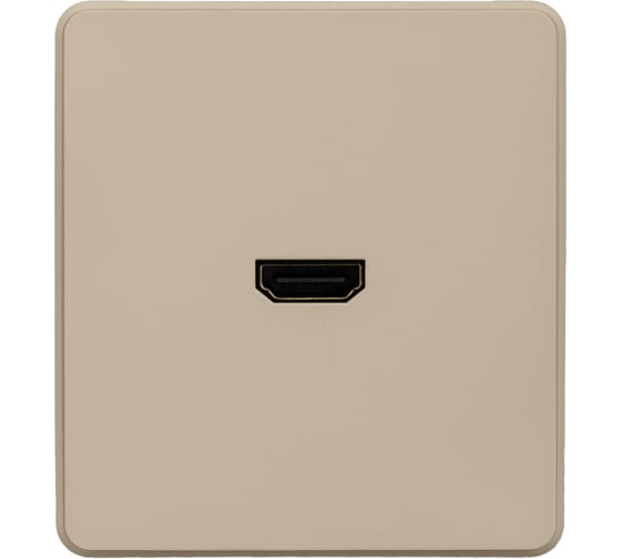 Розетка HDMI KRANZ ROUND скрытая установка шелк KR-78-0730-7