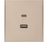 Механизм розетки KRANZ STRONG USB-A+Type-C 3А с функцией быстрой зарядки шелк KR-78-0734-8 1
