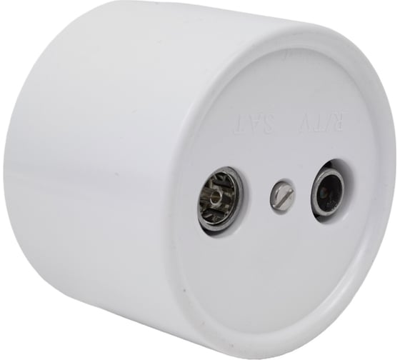 Розетка BIRONI Пластик Белый ТV/FM B1-305-21