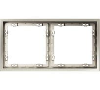 Рамка Voltum металлическая на 2 поста, S70 Metal никель VLSM120211