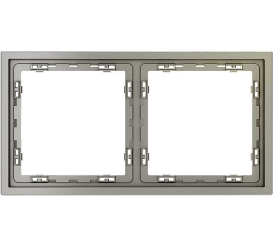 Рамка Voltum пластиковая S70 на 2 поста, шелк VLS100204