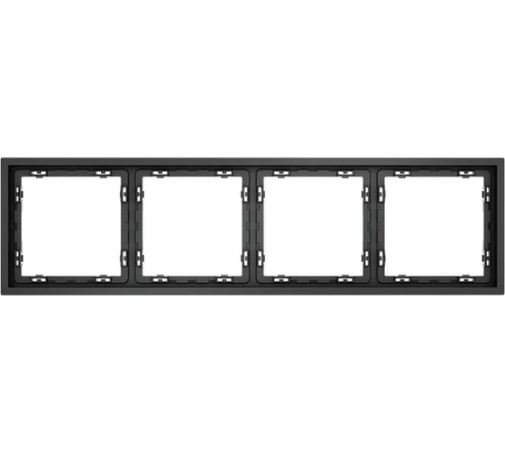 Рамка Voltum пластиковая S70 на 4 поста, графит VLS100407