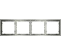 Рамка Voltum пластиковая S70 на 4 поста, сталь VLS100405