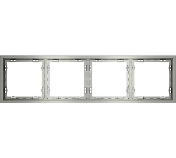Рамка Voltum пластиковая S70 на 4 поста, сталь VLS100405