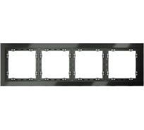 Рамка Voltum стеклянная S70 на 4 поста, титан, стекло VLS110406