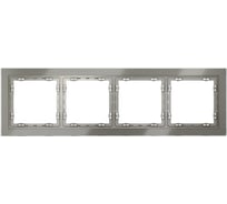 Рамка Voltum стеклянная S70 на 4 поста, шелк, стекло VLS110404