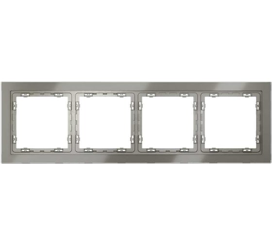 Рамка Voltum стеклянная S70 на 4 поста, шелк, стекло VLS110404