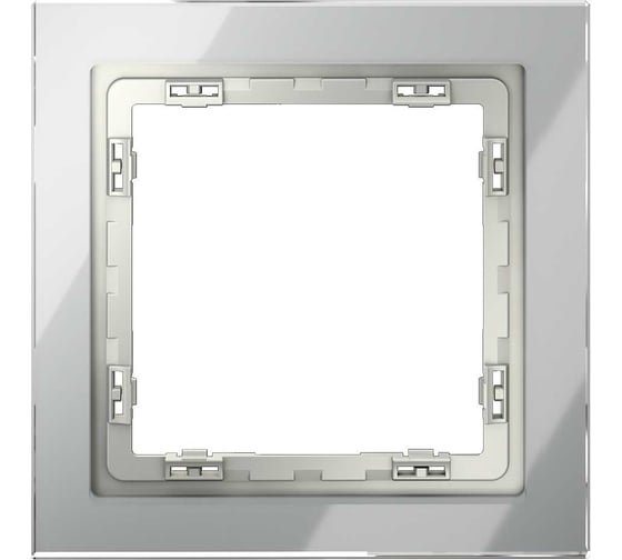 Рамка Voltum стеклянная S70 на 1 пост, сталь, стекло VLS110105