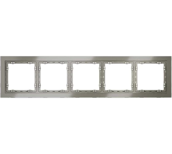 Рамка Voltum стеклянная S70 на 5 постов, шелк, стекло VLS110504