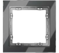 Рамка Voltum стеклянная S70 на 1 пост, графит, стекло VLS110107